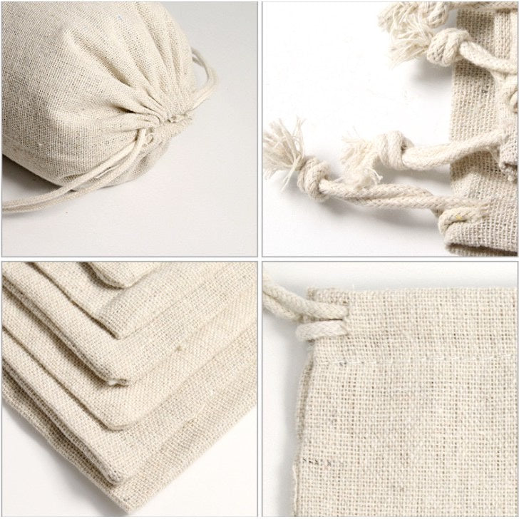 Pouch Bag Drawstring Bag Burlap Bag Linen Jewelry Bag Storage Gift Bag Laundry Bag Mini Cloth Bag Perfume Bag 麻布袋