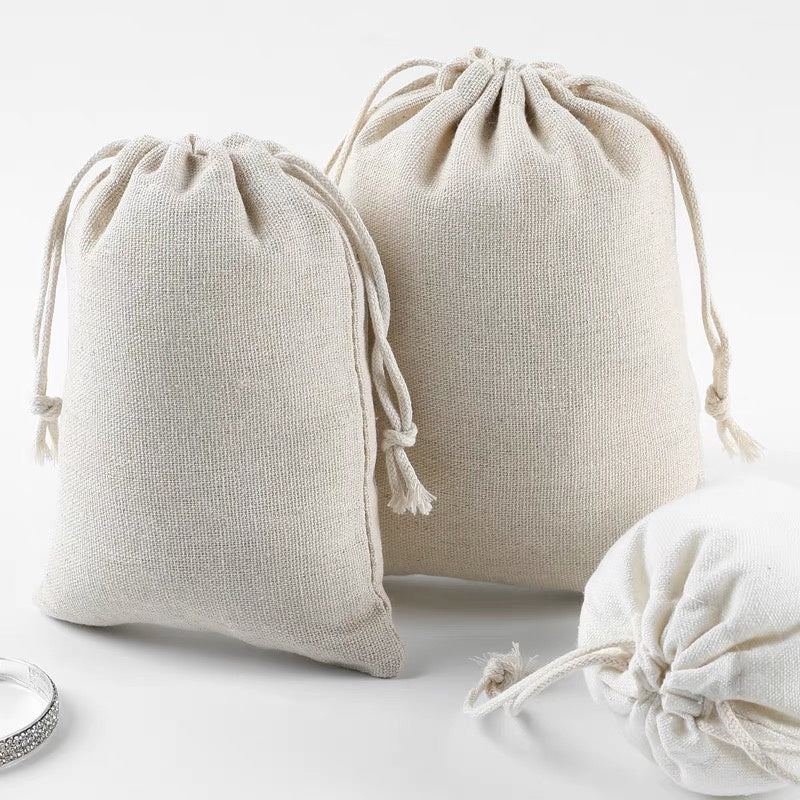 Pouch Bag Drawstring Bag Burlap Bag Linen Jewelry Bag Storage Gift Bag Laundry Bag Mini Cloth Bag Perfume Bag 麻布袋