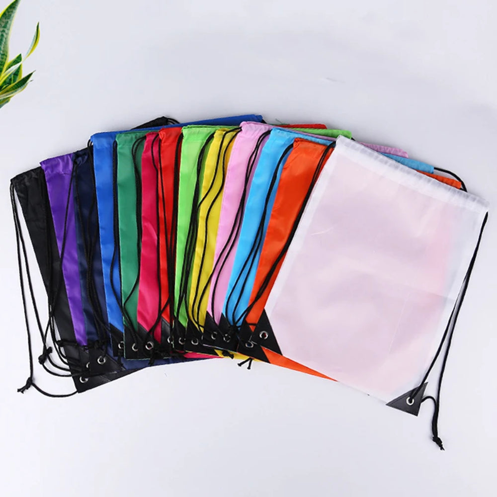 Polyester Drawstring Bag Waterproof Sport Bag Outdoor Storage Bag String Backpack Gym Hiking Marathon Beg Sukan 运动袋运动包