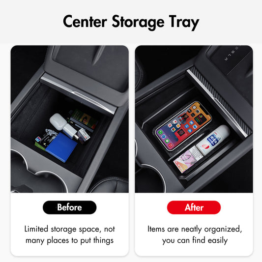 Tesla 2025 Model 3 Highland/Y Juniper Center Storage Box Organizer Tray Interior Storage Accessories Organizer