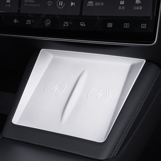 Tesla 2025 Model 3 Highland/Y Juniper Wireless Charging Silicone Pad Center Console Car Phone Charger Pad