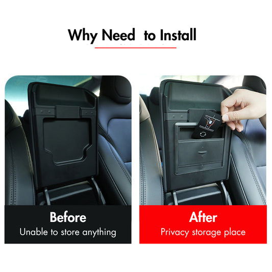Tesla 23/24 Model 3 Highland Hidden Box Armrest Privacy Box Organizer Tray Card Storage Box Tesla Car Accessories 隐藏储物