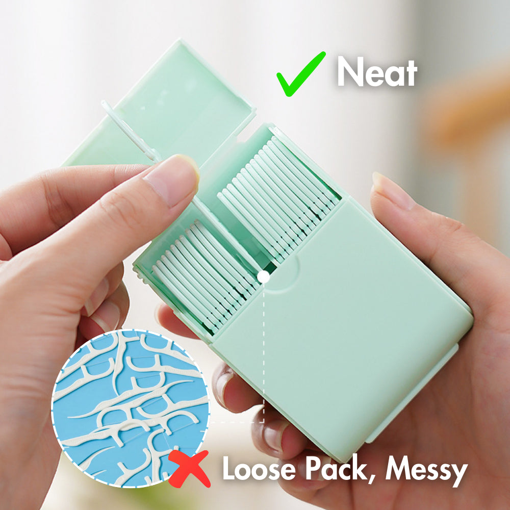 Dental Floss Picks 52PCS/Box Tooth Cleaning Floss Refillable Toothpick Floss Pick Oral Care 一次性牙线棒
