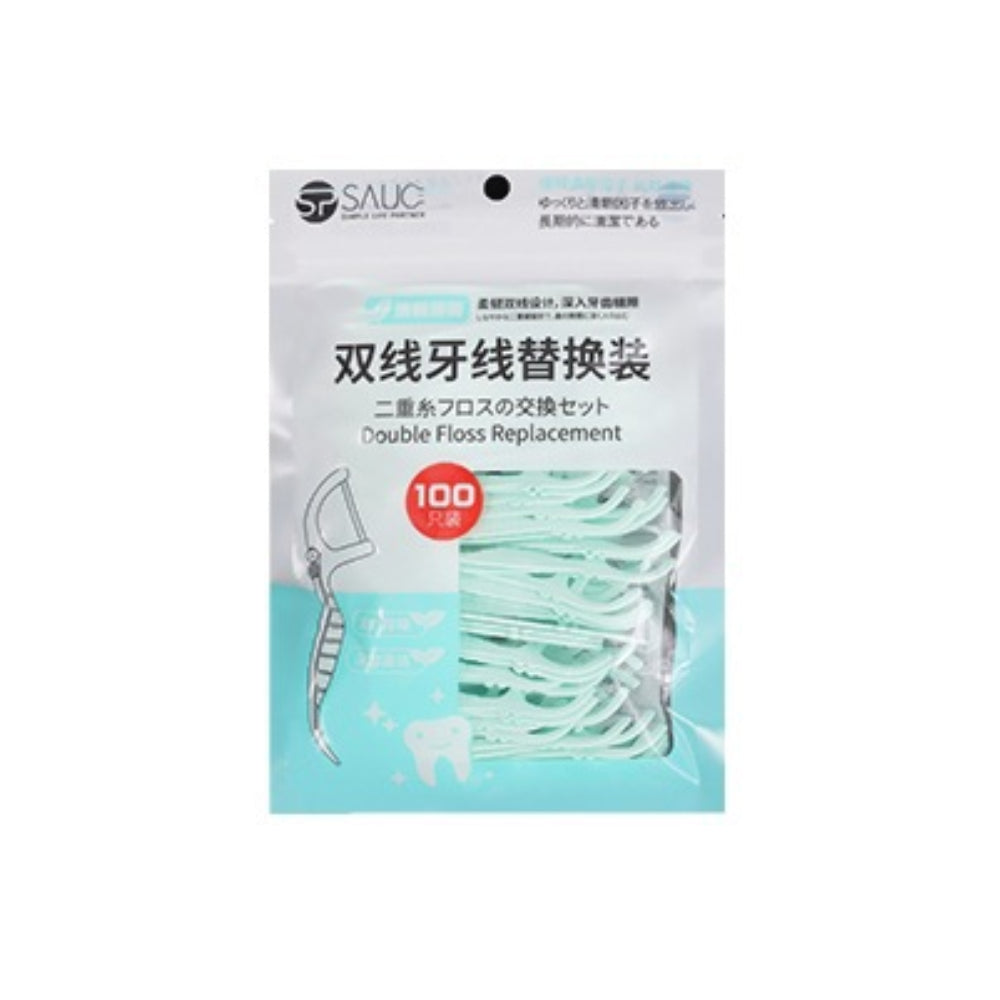 Dental Floss Picks 52PCS/Box Tooth Cleaning Floss Refillable Toothpick Floss Pick Oral Care 一次性牙线棒