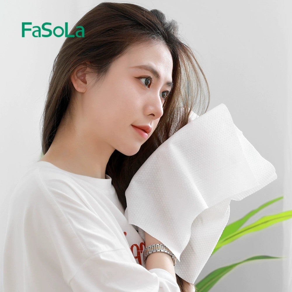 FaSoLa 2pcs Disposable Bath Towel 100*70cm Skin Friendly Thickened & Strong Water Absorption 一次性浴巾毛巾