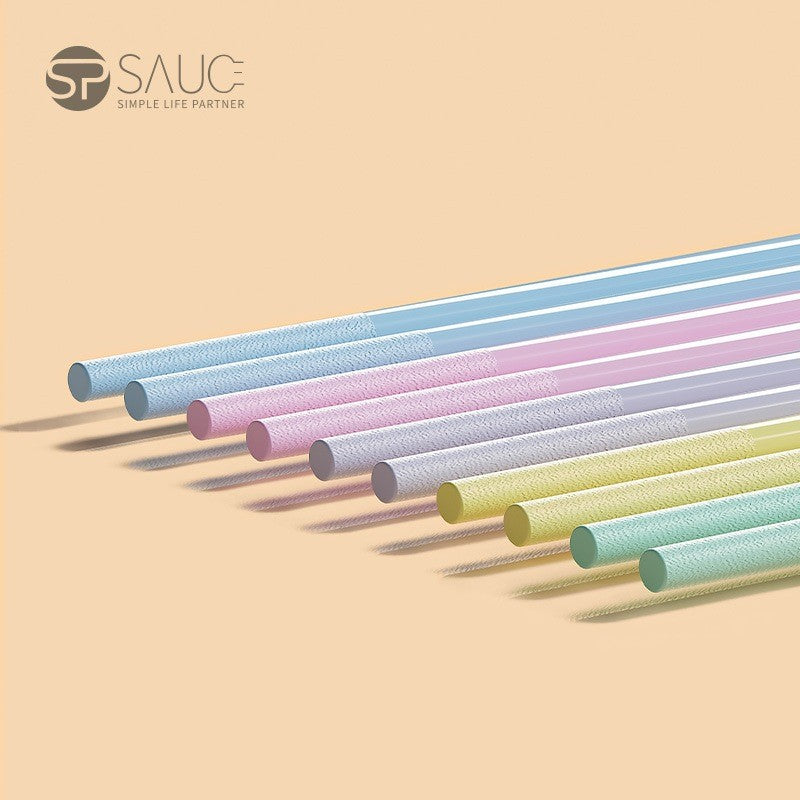 5 Pairs Cute Alloy Chopsticks Anti-Slip Matte Texture Eco-Friendly Reusable Dishwasher Safe 5双合金餐筷防滑
