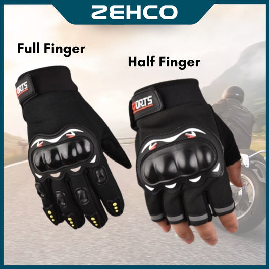 Motorbike Gloves Riding Gloves Motorcycle Gloves Ice Silk Non-Slip Breathable Sarung Tangan Motor Half/Full Finger