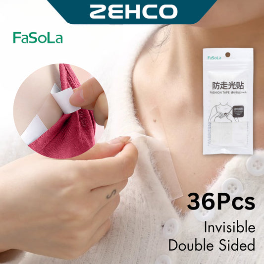 FaSoLa Cloth Body Tape Invisible Double Sided Adhesive Dress Cloth Anti Slip Bra Tape Skin Sticker Baju 防走光贴衣服防滑贴胸贴