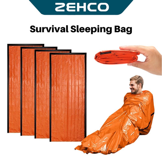 Emergency Survival Sleeping Bag Keep Warm Waterproof Portable Reusable Outdoor Camping Sleeping Bag Bag Kecemasan 救生睡袋