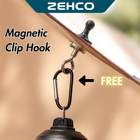 Magnetic Hook for Tent Flysheet Clip Strong Magnet Hanger Free Carabiner Pole Tarp Hook Lamp Light Camping Hanging Hook