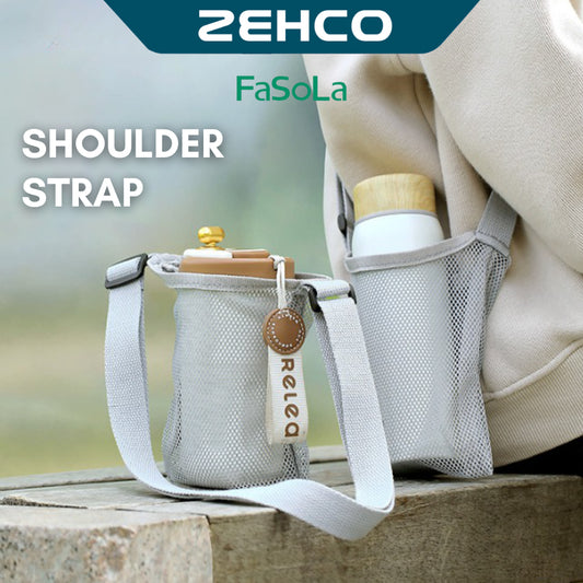 FaSoLa Water Bottle Strap Shoulder Strap Portable Universal Insulated Cup Cover Bag Holder Strap Botol Air 水壶带