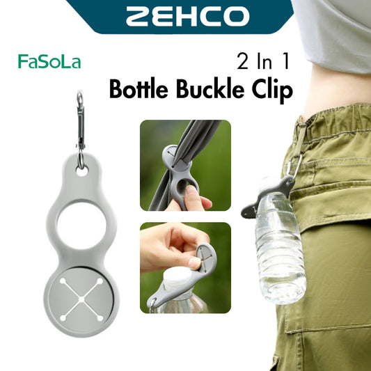 FaSoLa 2 In 1 Bottle & Towel Buckle Clip with Hanging Carabiner Hook for Outdoor Activity Camping Bottle Clip 户外旅行水瓶挂扣