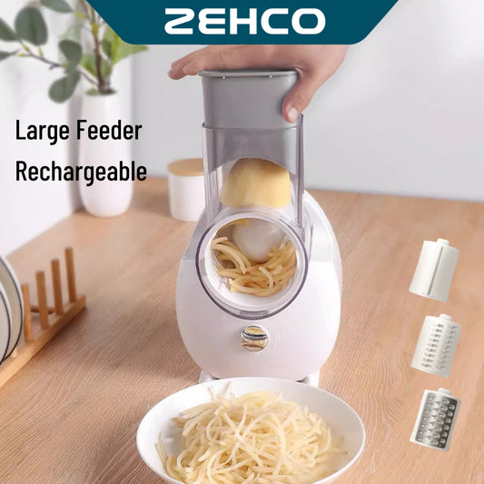 Electric Slicer Cutter Machine Multifunction Rechargeable Vegetable Slicer Kitchen Grater Potato Garlic Chopper 电动切菜机刨丝机