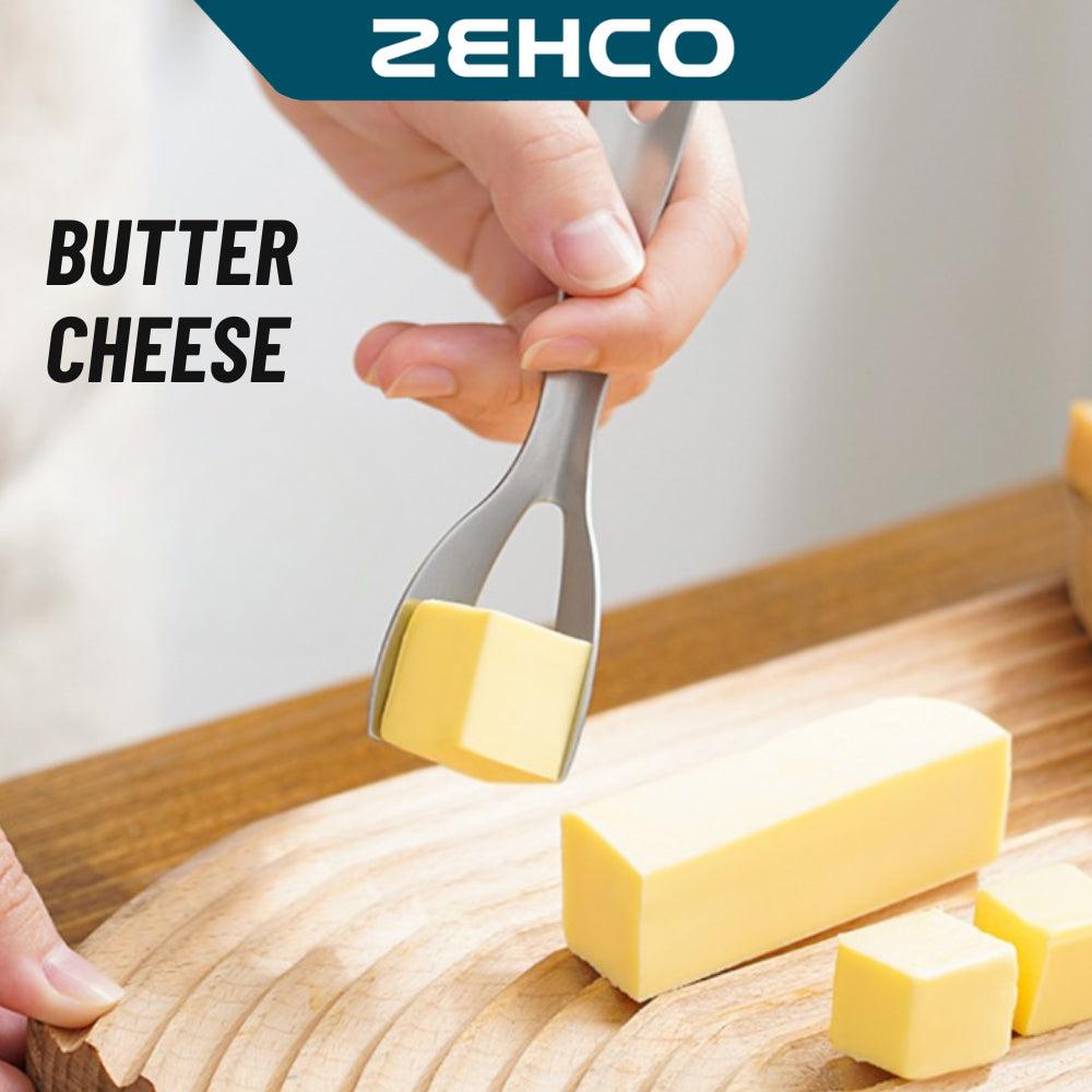 Butter Cutter Stainless Steel Butter Spreader Butter Knife Cheese Dough Cutters Pisau Cutter 牛油切刀