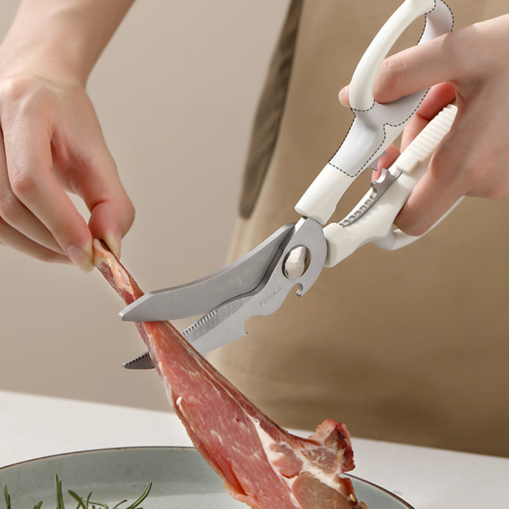 FaSoLa Multipurpose Kitchen Scissor Heavy Duty Stainless Steel Bone Meat Cutter Shears Tools Gunting Dapur 多功能不锈钢厨房剪刀