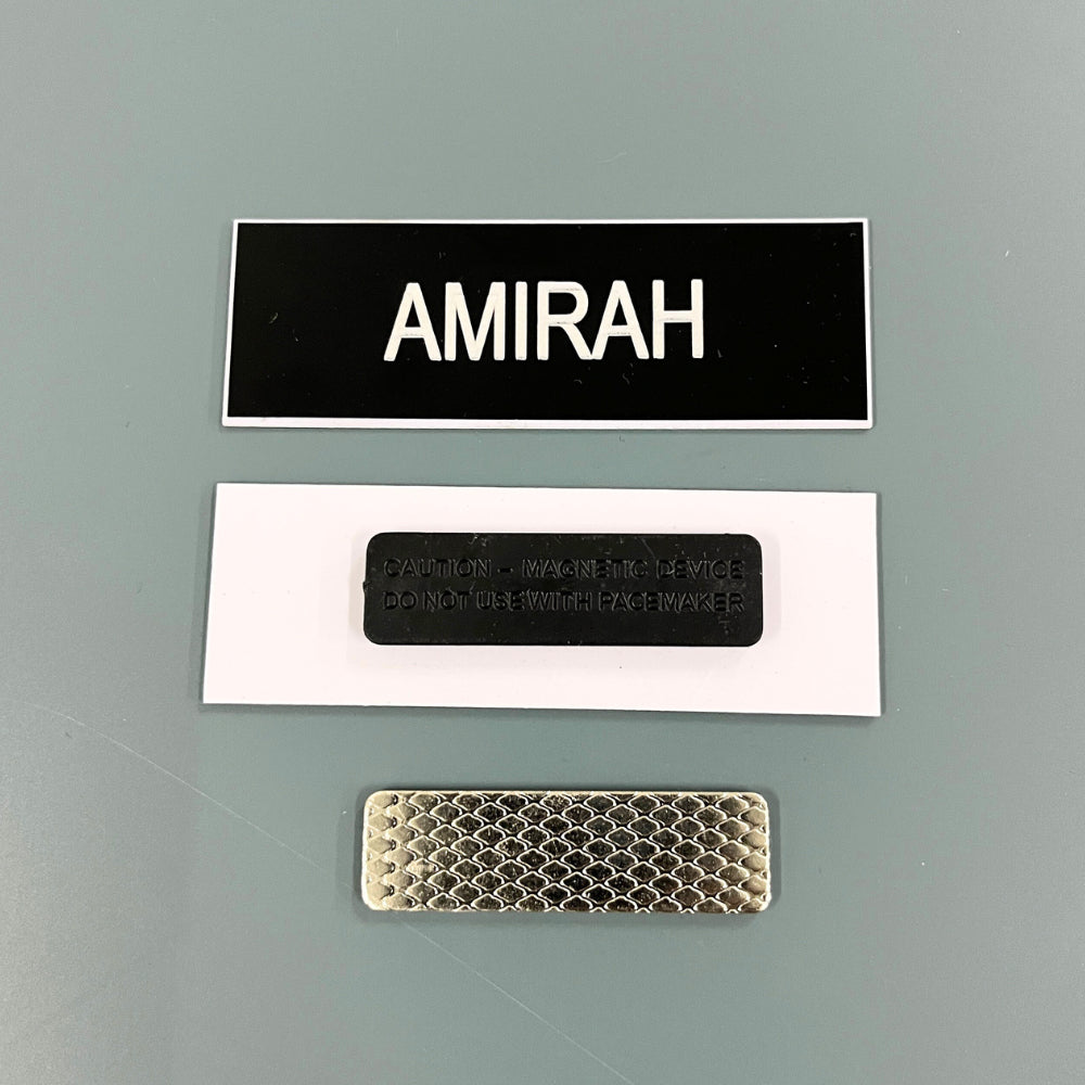 Formal Name Tag Pin Cikgu/Pekerja Pejabat/Murid Standard Size Name Tag Engrave 名牌定制