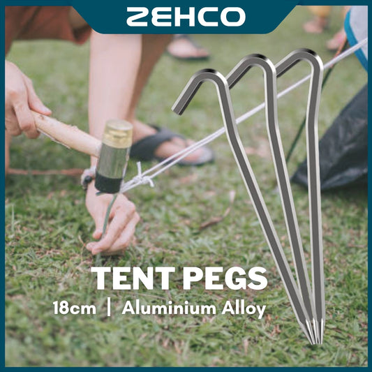 7 inch /18cm Tent Pegs Aluminum Alloy Tent Peg Stake Rod Stake Flysheet Groundsheet Camping Pegs Paku Pancang Khemah