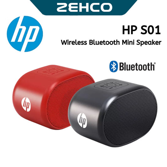 HP S01 Bluetooth Speaker Wireless Mini Speaker Portable Speaker Rechargeable for PC Laptop Mobile Gaming Speaker 蓝牙音响