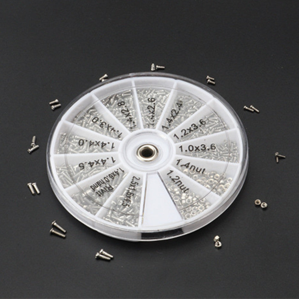 600pcs/Box Machine Screw Set Kit Mini Screws Tools Box Screw for PC Glasses Mobile Watches 小螺丝盒