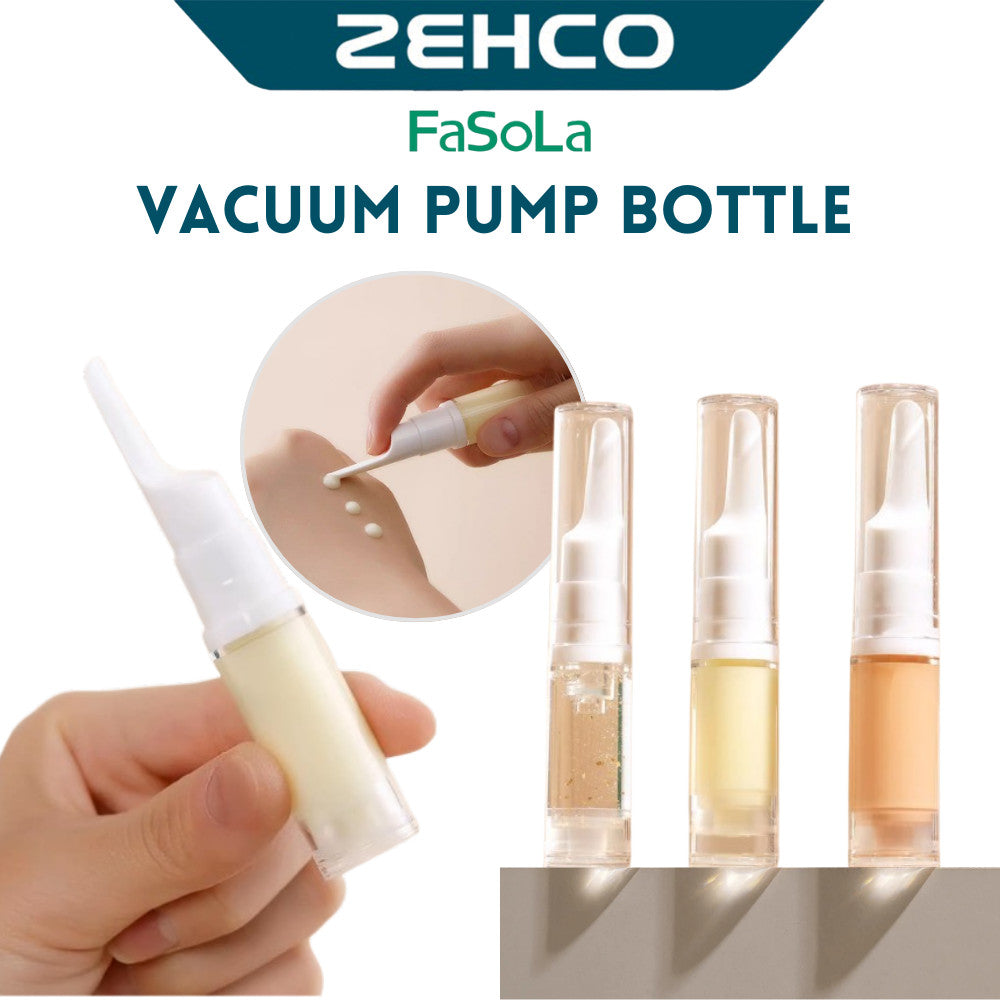 FaSoLa Travel Vacuum Bottle 5ml Airless Pump Portable Travel Bottle Refill 旅行真空按压瓶罐【FREE LABEL】