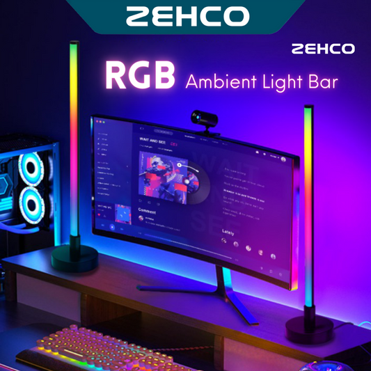 Zehco Z2 Voice-Activated RGB Light Bar Apps & Remote Control Desktop TV RGB Ambient Light Gaming Light RGB 氛围灯
