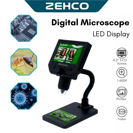 G600X Digital Microscope 8MP 4.3 Inch HD Color Large LCD Display Portable Microscope Magnifying Glass