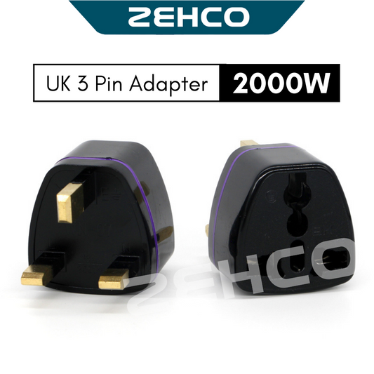 Universal UK 3 Pin Adapter 13A 2000W UK 3 Pin Plug Converter Travel Adapter US/EU/AU to UK Plug Adaptor 英规转换插头旅行
