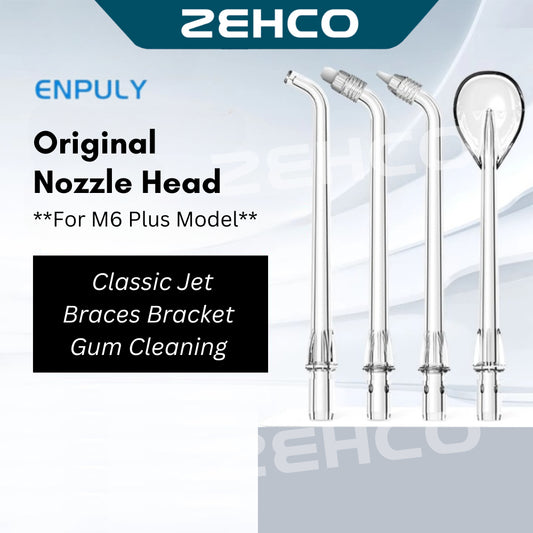 Original 2pcs Nozzle Head Tip for ENPULY M6 Plus Water Flosser Dental Floss【Standard / Braces / Gum Cleaning】冲牙器喷头洗牙器