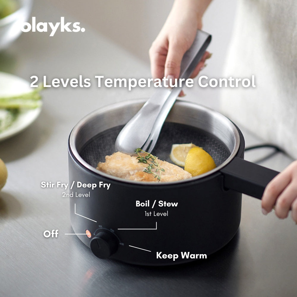 Olayks 1.5L Electric Cooker Split Pot Design Multi Cooker Non-Stick 700W Hot Pot Cooker Multi Function Cooker 分体式电煮锅
