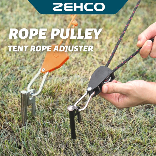 Outdoor Camping Pulley Adjuster 2M Camping Tent Rope Buckle Adjustable Wind Rope Adjuster Khemah Tali Adjuster 固定紧绳帐篷滑轮