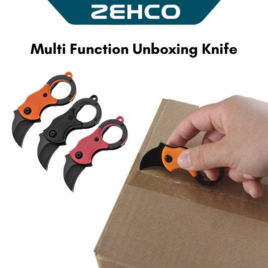 Mini Unboxing Knife Multi-Function Mini Cutter Parcel Opener Pocket Size Foldable Portable Keychain Knife Cutter